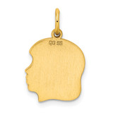 Sterling Silver GP Engraveable Girl Polished Disc Charm - QM-290BBC40-8101