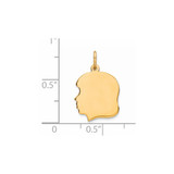 Sterling Silver GP Engraveable Girl Polished Disc Charm - QM-3A8DD430-3639