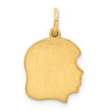Sterling Silver GP Engraveable Girl Polished Disc Charm - QM-3A8DD430-3639