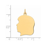Sterling Silver GP Engraveable Girl Polished Disc Charm - QM-477ECDA2-8231