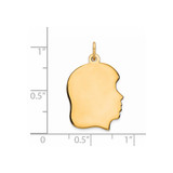 Sterling Silver GP Engraveable Girl Polished Disc Charm - QM-8FDB2C5D-9350
