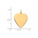 Sterling Silver GP Engraveable Heart Polished Disc Charm - QM-005591A4-4887