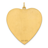 Sterling Silver GP Engraveable Heart Polished Disc Charm - QM-0E1BC4F9-9101