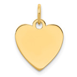 Sterling Silver GP Engraveable Heart Polished Disc Charm - QM-300896D1-7126