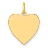 Sterling Silver GP Engraveable Heart Polished Disc Charm - QM-31588D3E-8390