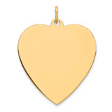 Sterling Silver GP Engraveable Heart Polished Disc Charm - QM-4EE0C73F-9114