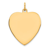 Sterling Silver GP Engraveable Heart Polished Disc Charm - QM-81059741-3746