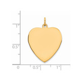 Sterling Silver GP Engraveable Heart Polished Disc Charm - QM-85DB043F-4250