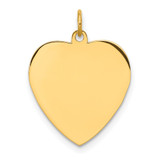 Sterling Silver GP Engraveable Heart Polished Disc Charm - QM-93EF5078-7983