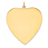 Sterling Silver GP Engraveable Heart Polished Disc Charm - QM-99D79786-1712