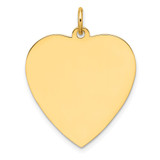 Sterling Silver GP Engraveable Heart Polished Disc Charm - QM-A054BBDD-1118