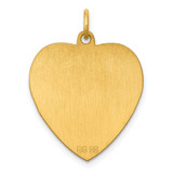 Sterling Silver GP Engraveable Heart Polished Disc Charm - QM-E0F68B68-1308