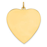 Sterling Silver GP Engraveable Heart Polished Disc Charm - QM-EAB6A4D1-2494