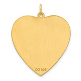 Sterling Silver GP Engraveable Heart Polished Disc Charm - QM-FD0BE90F-5816