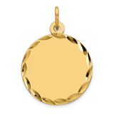 Sterling Silver GP Engraveable Round Polished Disc Charm - QM-287091D7-4070