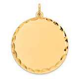 Sterling Silver GP Engraveable Round Polished Disc Charm - QM-3298A100-9785