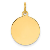 Sterling Silver GP Engraveable Round Polished Disc Charm - QM-521A5342-7518