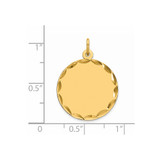 Sterling Silver GP Engraveable Round Polished Disc Charm - QM-59629117-8169