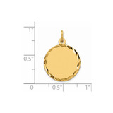 Sterling Silver GP Engraveable Round Polished Disc Charm - QM-9FE85D07-6732