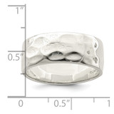 Sterling Silver Hammered Polished Ring - QR-59881445-2704