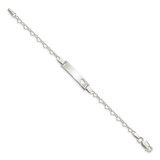 Sterling Silver Heart Baby ID Bracelet - QI-60A18D16-7656