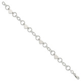 Sterling Silver Heart Bracelet - QG-93268D8E-5363