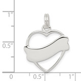 Sterling Silver Heart Charm - QC-02F14980-1282