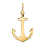 14K 3-D Polished Anchor Charm