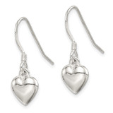 Sterling Silver Heart Dangle Earrings - QE-F1DD6E6B-8629