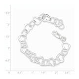Sterling Silver Heart Link Bracelet - QG-92840738-9211