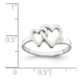Sterling Silver Heart Ring - QR-553C81E3-2711