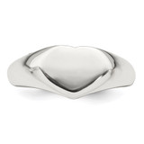 Sterling Silver Heart Signet Ring - QR-36F4144D-3521