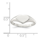 Sterling Silver Heart Signet Ring - QR-62C9DF3F-9651
