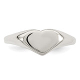 Sterling Silver Heart Signet Ring - QR-62C9DF3F-9651