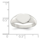 Sterling Silver Heart Signet Ring - QR-C9CF5DBD-3260