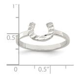 Sterling Silver Horseshoe Ring - QR-FA916613-1663