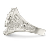Sterling Silver Horseshoe with Horse Head Ring - QR-48B80ADA-6237