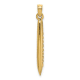 14K 3-D Polished Cruise Ship Charm