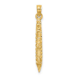 14K 3-D Polished Cruise Ship Charm