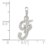 Sterling Silver Letter F Initial Pendant