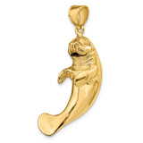 14K 3-D Polished Manatee Charm - K7-B2766389-6924