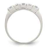 Sterling Silver Light Blue & White CZ Ring - QR-CE95B8C5-9789