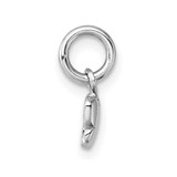 Sterling Silver Madi K Rhodium-plated Enameled Pink Butterfly Childrens Pendant