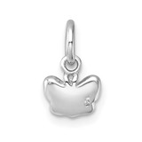 Sterling Silver Madi K Rhodium-plated Enameled Pink Butterfly Childrens Pendant