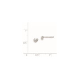 Sterling Silver Madi K Rhodium-plated Polished April White Preciosa Crystal Heart Children's Post Earrings