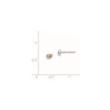 Sterling Silver Madi K Rhodium-plated Polished November Yellow Preciosa Crystal Heart Children's Post Earrings