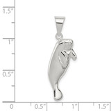 Sterling Silver Manatee Charm - QC-7D6D7835-5537