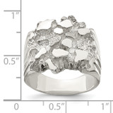 Sterling Silver Men's Nugget Ring - QR-46D398C4-8187