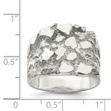 Sterling Silver Men's Nugget Ring - QR-65B70DB4-1847