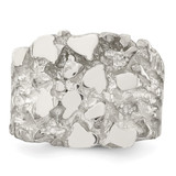 Sterling Silver Men's Nugget Ring - QR-65B70DB4-1847